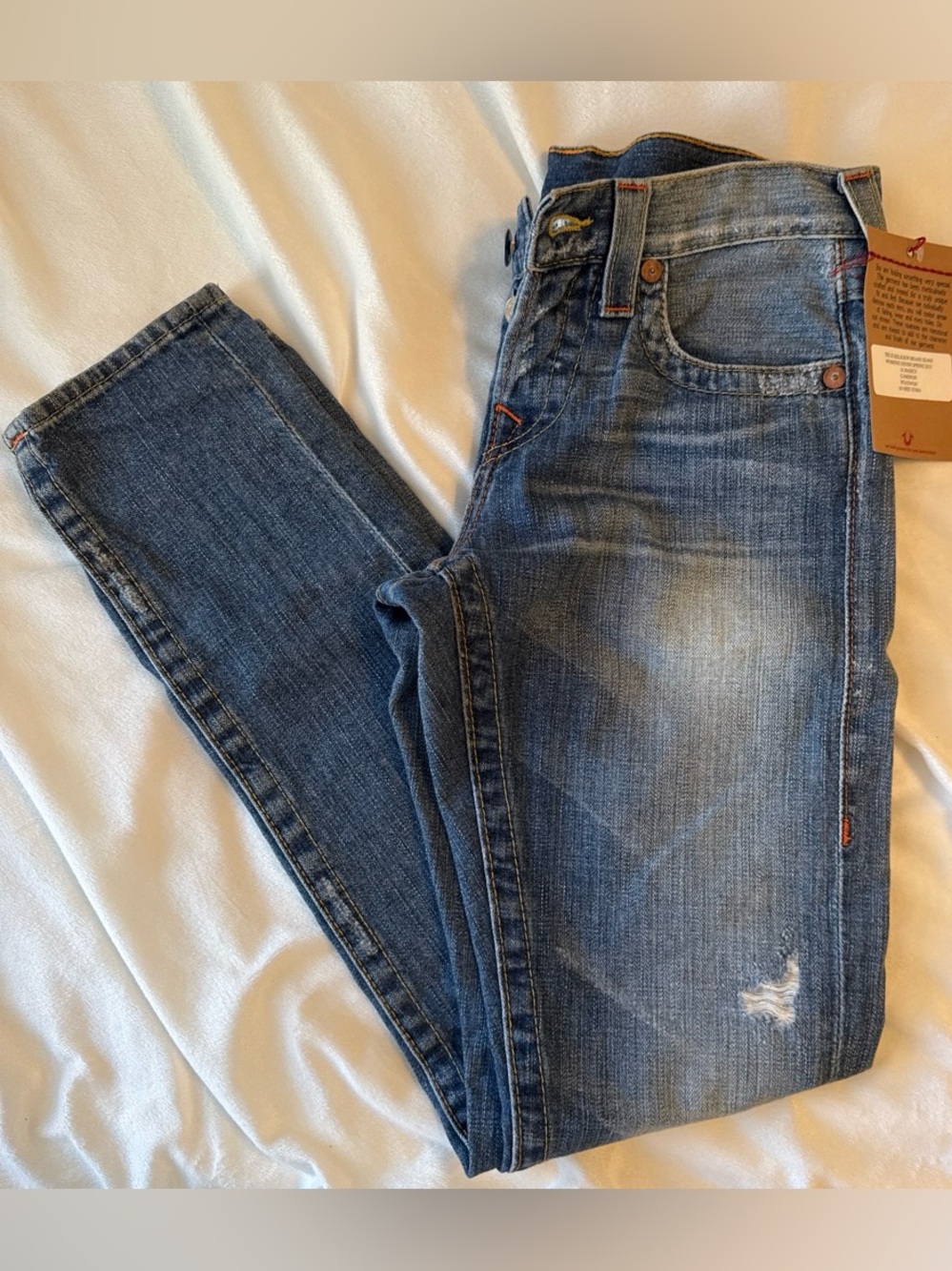 True Religion Cameron Low Rise Jeans Size 26 NWT - Picture 3 of 7